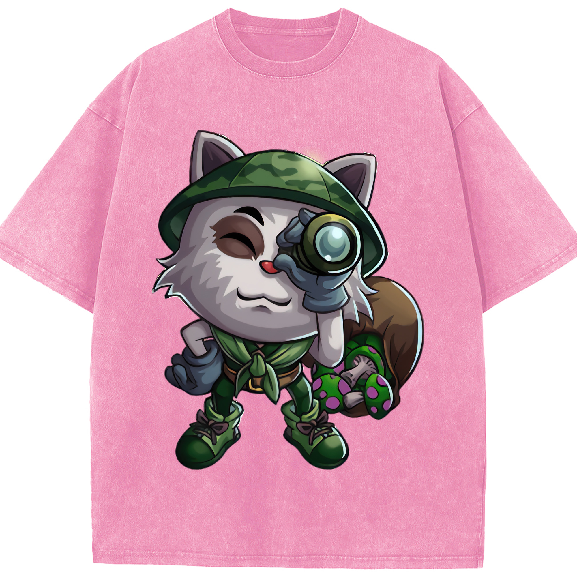 リーグ・オブ・レジェンド League of Legends LOL 綿100% ヴィンテージ風 半袖Tシャツ（フロントプリント）